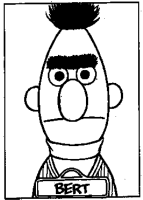 A coloring page of sesame street